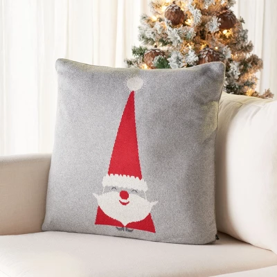 Sugarplum Elf Pillow - Grey/Red - 18"x18" - Safavieh 4 Sugarplum Elf Pillow - Grey/Red - 18"x18" - Safavieh - Image 2