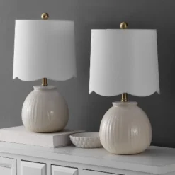 Devi 20.25" Table Lamp (Set Of 2) - TBL4631 - White - Safavieh 8 Devi 20.25" Table Lamp (Set Of 2) - TBL4631 - White - Safavieh -Safavieh Shop GUEST d705d883 d552 4827 a0b0 d313e446f879