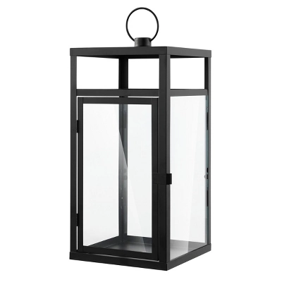 Fraleigh 20" Indoor/Outdoor Lantern - Black - PLT4074 - Safavieh 6 Fraleigh 20" Indoor/Outdoor Lantern - Black - PLT4074 - Safavieh - Image 4