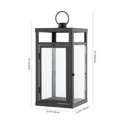 Fraleigh 16" Indoor/Outdoor Lantern (Set Of 2) - PLT4073 - Black - Safavieh -Safavieh Shop GUEST db32907a b26f 4e93 9b07 c4d4aaad6df7