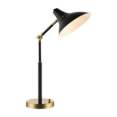 Author Table Lamp W/ USB Port - 23 Inch Height - TBL4488 - Black/Brass - Safavieh 4 Author Table Lamp W/ USB Port - 23 Inch Height - TBL4488 - Black/Brass - Safavieh - Image 2