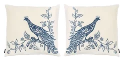 Loving Pair Pillow (Set Of 2) - Beige/Blue - 20" X 20" - Safavieh -Safavieh Shop GUEST dd210f0e 63a7 41fb 9307 38bbe5d01648