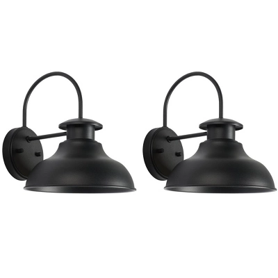 Linden 10" Outdoor Wall Sconce (Set Of 2) - PLT7001 - Black - Safavieh 6 Linden 10" Outdoor Wall Sconce (Set Of 2) - PLT7001 - Black - Safavieh - Image 4