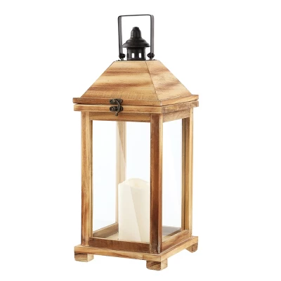 Elida 18.25" Indoor/Outdoor Lantern - PLT4081 - Light Brown - Safavieh 6 Elida 18.25" Indoor/Outdoor Lantern - PLT4081 - Light Brown - Safavieh - Image 4