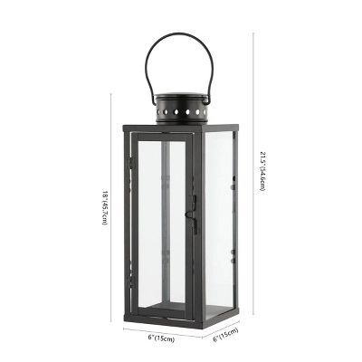 Lorient 21.5" Indoor/Outdoor Lantern (Set Of 2) - PLT4069 - Black - Safavieh 5 Lorient 21.5" Indoor/Outdoor Lantern (Set Of 2) - PLT4069 - Black - Safavieh - Image 3