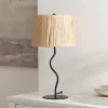 Ziggi Table Lamp - 24.25 Inch Height - TBL4546 - Black/Natural - Safavieh