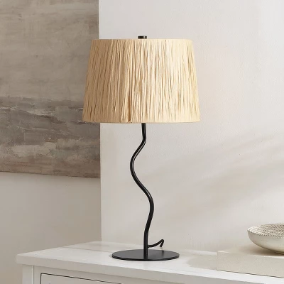 Ziggi Table Lamp - 24.25 Inch Height - TBL4546 - Black/Natural - Safavieh 3 Ziggi Table Lamp - 24.25 Inch Height - TBL4546 - Black/Natural - Safavieh
