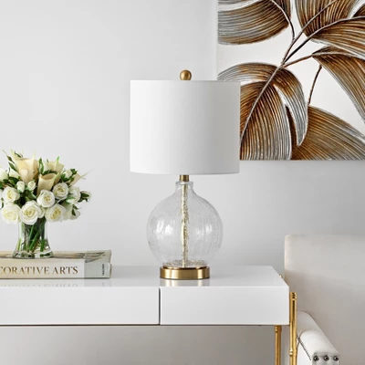 Lovell Table Lamp - 23 Inch Height - TBL4246 - Clear/Gold - Safavieh 3 Lovell Table Lamp - 23 Inch Height - TBL4246 - Clear/Gold - Safavieh