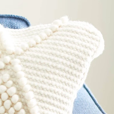 20"x20" Oversize Spacedye Square Throw Pillow Cream - Safavieh 4 20"x20" Oversize Spacedye Square Throw Pillow Cream - Safavieh - Image 2