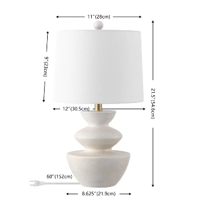 Jorden 21.5" Table Lamp (Set Of 2) - TBL4642 - White - Safavieh 6 Jorden 21.5" Table Lamp (Set Of 2) - TBL4642 - White - Safavieh - Image 4
