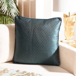 Aderyn Pillow - Teal - 18" X 18" - Safavieh