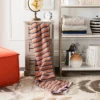 Candy Stripe Knit Throw Blanket - Light Grey/Dark Grey/Orange/Pink - 50" X 60" - Safavieh