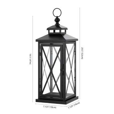 Lirio 20.5" Indoor/Outdoor Lantern (Set Of 2) - PLT4064 - Black - Safavieh 4 Lirio 20.5" Indoor/Outdoor Lantern (Set Of 2) - PLT4064 - Black - Safavieh - Image 2