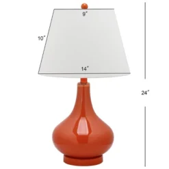 Amy Gourd Table Lamp - 24 Inch Height - LIT4087 - Orange - Safavieh 7 Amy Gourd Table Lamp - 24 Inch Height - LIT4087 - Orange - Safavieh -Safavieh Shop GUEST eb20c558 88cf 41dc 8fda 570f3849f1e3