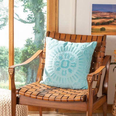 Shayla Pillow - Teal - 18" X 18" - Safavieh 5 Shayla Pillow - Teal - 18" X 18" - Safavieh - Image 3