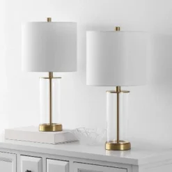 Anders 22.25" Table Lamp (Set Of 2) - TBL4620 - Clear/Brass - Safavieh -Safavieh Shop GUEST ee50d8cb 8943 4090 b71b 9555245864d1