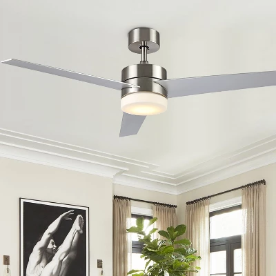 Radcliff Led Light 52"Ceiling Fan - CLF1021 - Nickle - Safavieh 5 Radcliff Led Light 52"Ceiling Fan - CLF1021 - Nickle - Safavieh - Image 3