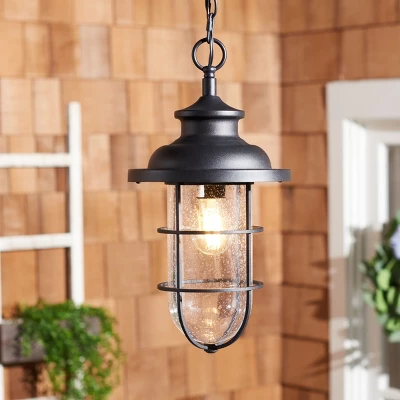 Adelle 9" Outdoor Pendant - PLT7013 - Black - Safavieh 5 Adelle 9" Outdoor Pendant - PLT7013 - Black - Safavieh - Image 3