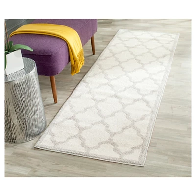 2'X7' Runner Outdoor Patio Rug Beige/Light Gray - Safavieh 4 2'X7' Runner Outdoor Patio Rug Beige/Light Gray - Safavieh - Image 2