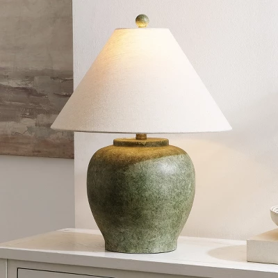 Dylan Table Lamp - 22 Inch Height - TBL4560 - Antique Green - Safavieh 5 Dylan Table Lamp - 22 Inch Height - TBL4560 - Antique Green - Safavieh - Image 3
