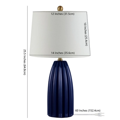 Kayden Ceramic Table Lamp - Navy Blue - Safavieh. 4 Kayden Ceramic Table Lamp - Navy Blue - Safavieh. - Image 2