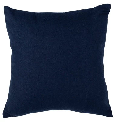 Narla Pillow - Deep Blue/White - 16" X 16" - Safavieh 6 Narla Pillow - Deep Blue/White - 16" X 16" - Safavieh - Image 4