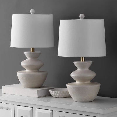 Jorden 21.5" Table Lamp (Set Of 2) - TBL4642 - White - Safavieh 5 Jorden 21.5" Table Lamp (Set Of 2) - TBL4642 - White - Safavieh - Image 3