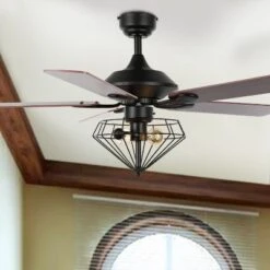 Leanne 2 Light 52" Ceiling Fan - CLF1026 - Black - Safavieh -Safavieh Shop GUEST fccfdff4 7210 478f bea1 8676d46574ee