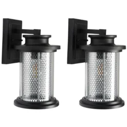 Queren 7.67" Outdoor Sconce (Set Of 2) - PLT7024 - Black - Safavieh 13 Queren 7.67" Outdoor Sconce (Set Of 2) - PLT7024 - Black - Safavieh -Safavieh Shop GUEST fcfcb5d8 6bd2 4a64 8d1a e3d5052add7c