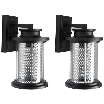 Queren 7.67" Outdoor Sconce (Set Of 2) - PLT7024 - Black - Safavieh 8 Queren 7.67" Outdoor Sconce (Set Of 2) - PLT7024 - Black - Safavieh - Image 6