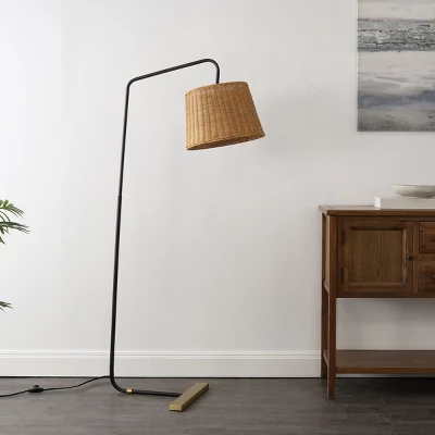 Millie 61" Floor Lamp - FLL4137 - Black/Natural - Safavieh 4 Millie 61" Floor Lamp - FLL4137 - Black/Natural - Safavieh - Image 2